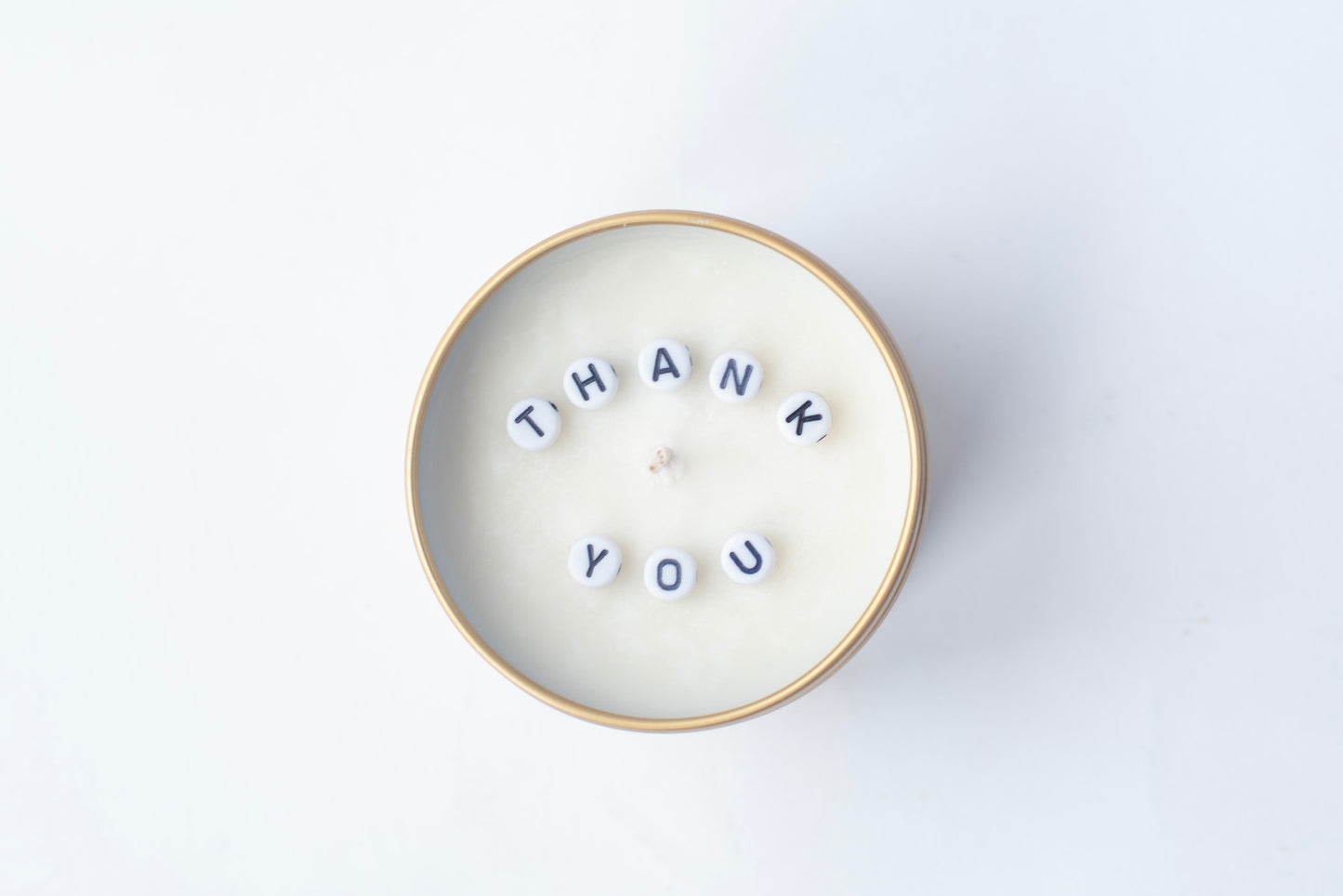 Hidden Message Candle in Gold Tin