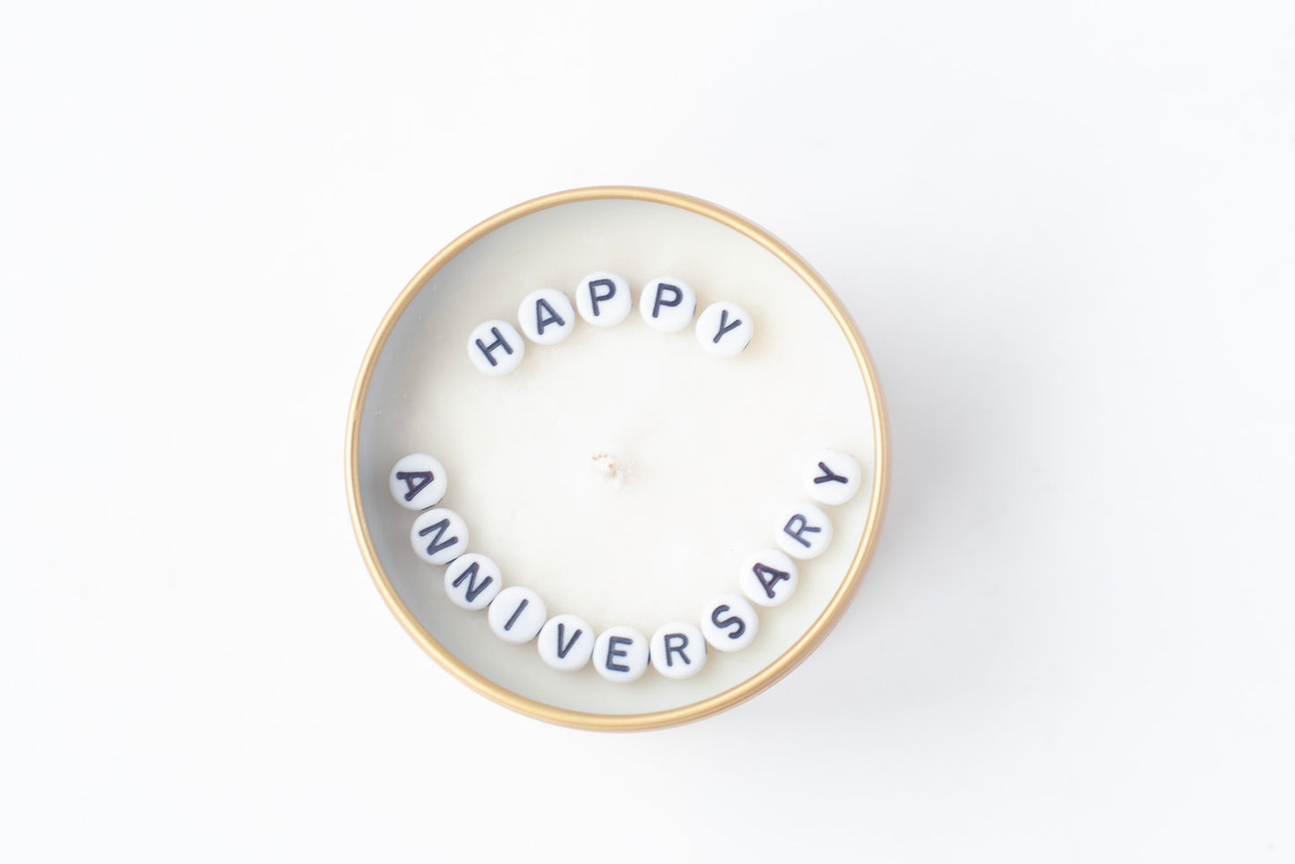Hidden Message Candle in Gold Tin