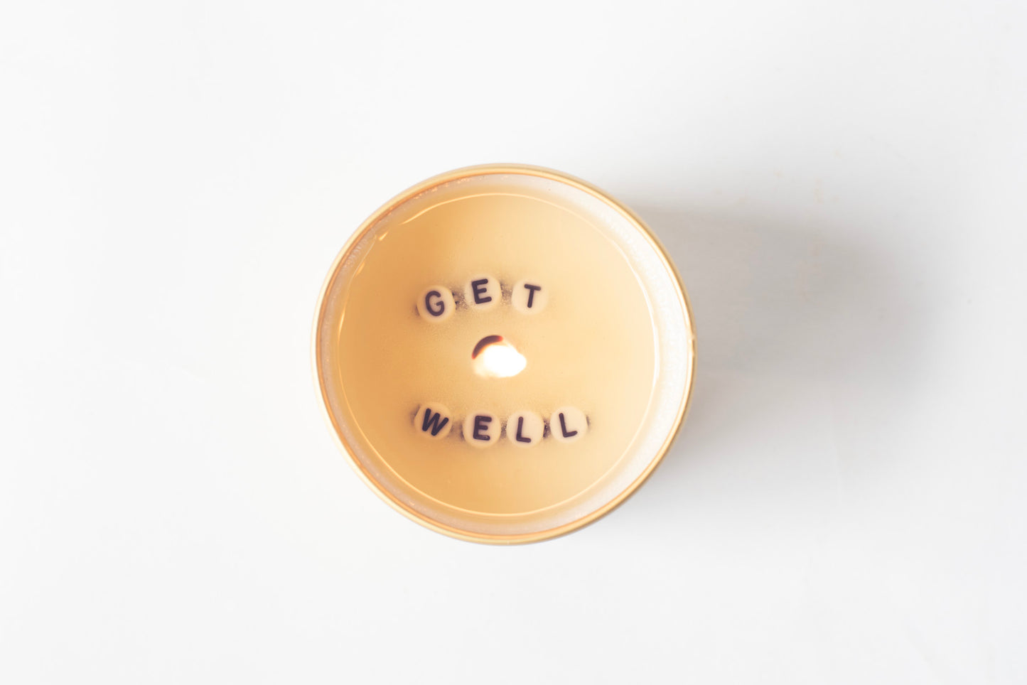 Hidden Message Candle in Gold Tin